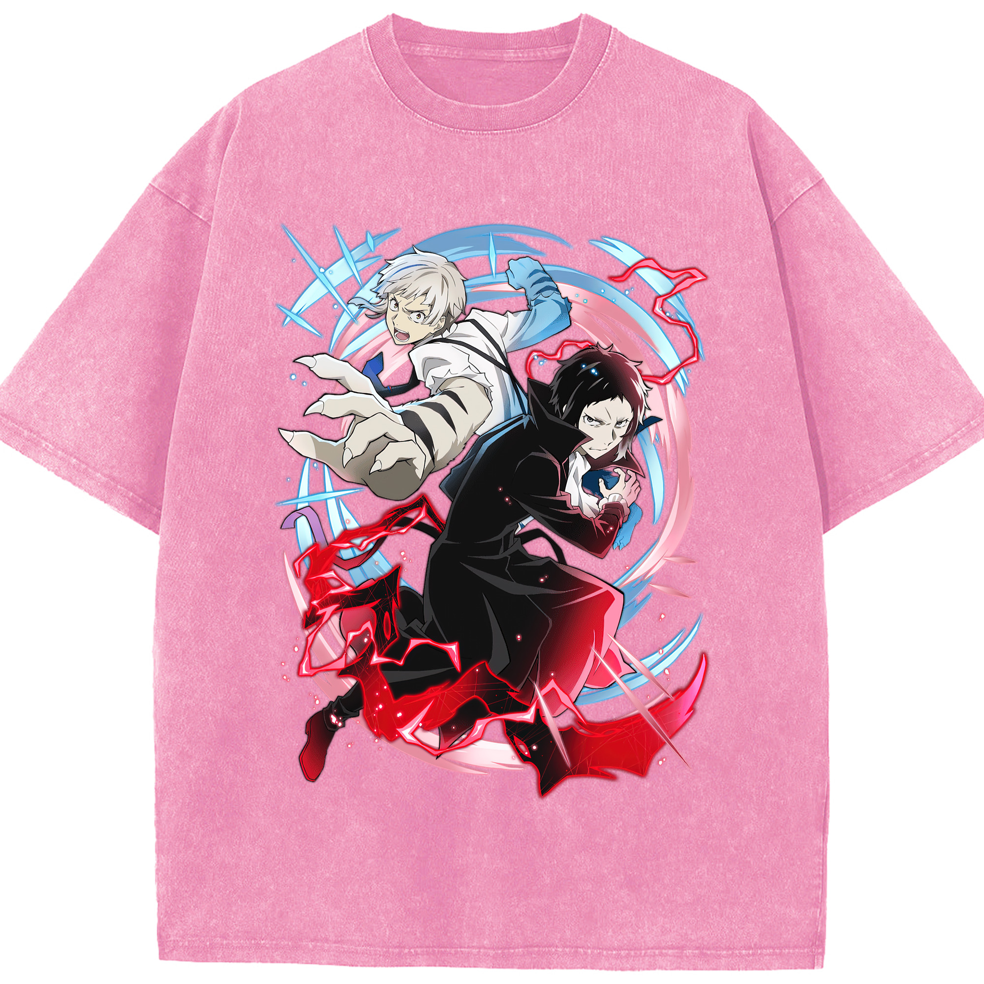 （画像用） 文豪ストレイドッグス Bungo Stray Dogs 綿100% ヴィンテージ風 半袖Tシャツ（フロントプリント）